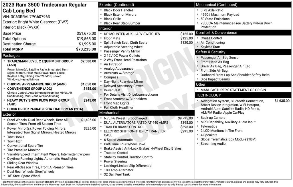 ram ram 3500 pickup 2023 3C63RRAL7PG607963 image ram ram 3500 pickup 2023 3C63RRAL7PG607963 image